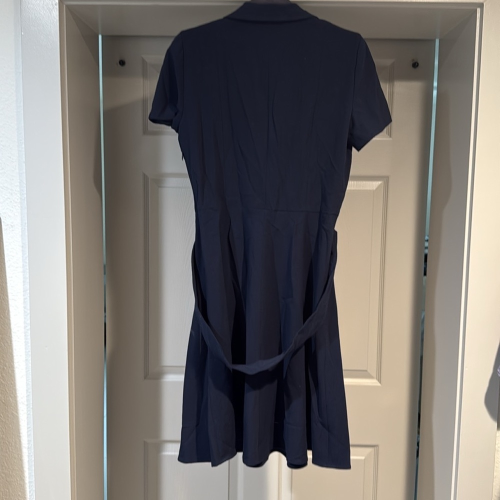 Tahari ASL Navy Short Sleeve Mini Dress - Picture 4 of 4
